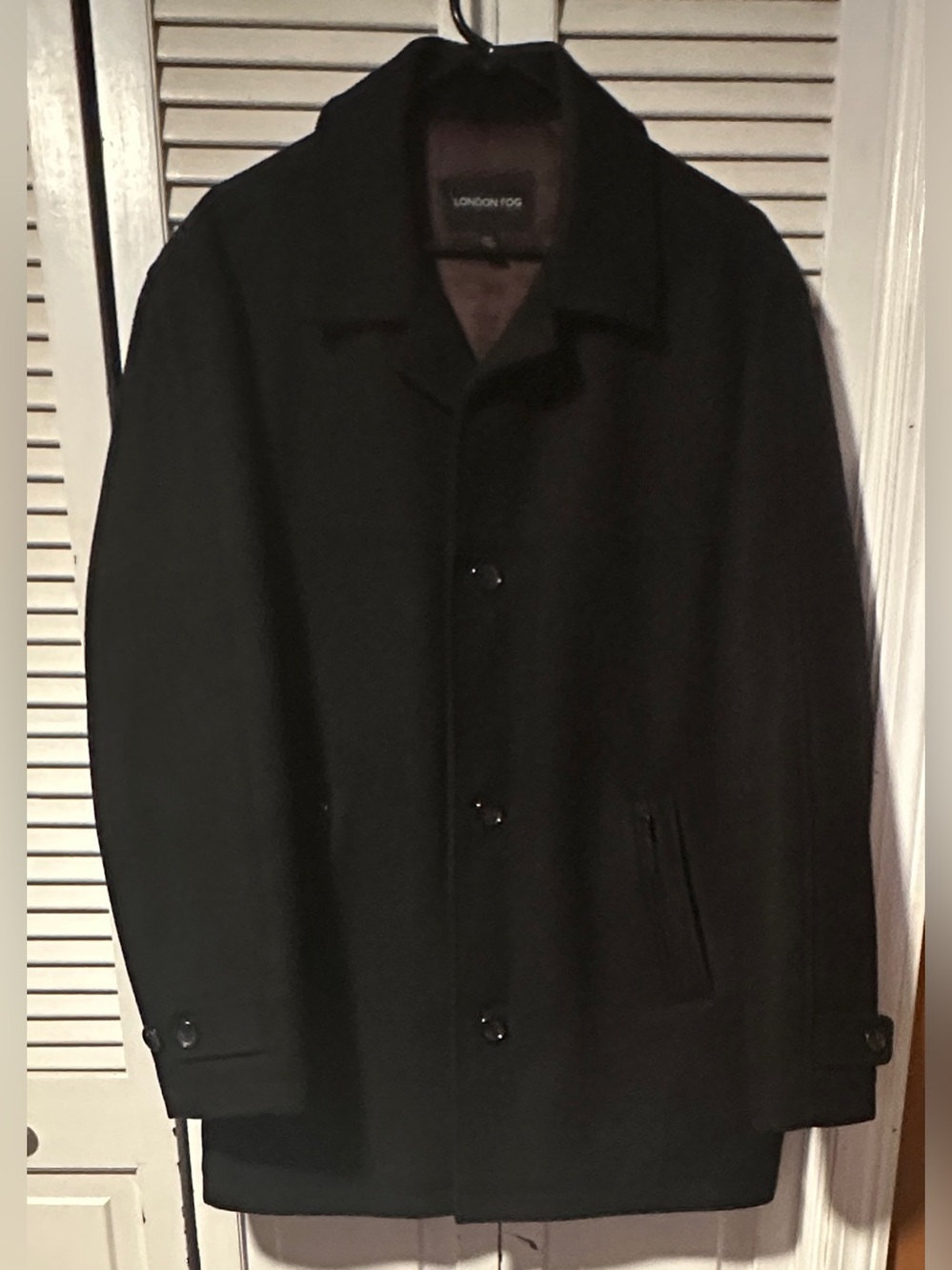 London Fog Wool Peacoat Coat Black Men’s Medium